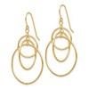 Black Bow Jewelry Polished Circles Dangle Earrings in 14k Yellow Gold - 2 of 4