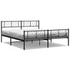 vidaXL Metal Bed Frame with Headboard&Footboard Black 72 in.x83.9 in. California King - 2 of 4