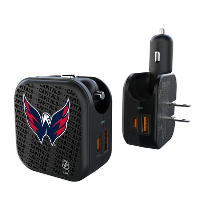 NHL Eastern Conference Teams Text Backdrop 18-Watt 2 in 1 USB A/C Charger