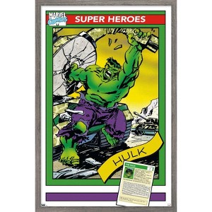 Trends International Marvel Trading Cards - Hulk Framed Wall Poster Prints - 1 of 4