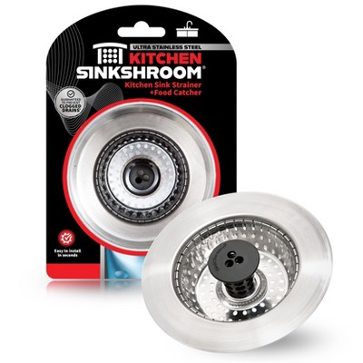Kitchen SinkShroom (Stainless) Strainer with Built-in Anti-Clog Technology