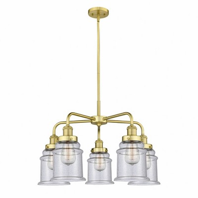 Canton - 5 Light Stem Hung Chandelier In Industrial Style-16.25 Inches Tall and 24 Inches Wide