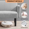 COZONY 75.5” Convertible Futon Sofa Bed, Linen Flannel Loveseat Couch with Wood Legs, Adjustable Folding Sleeper Sofa for Living Room, Small Space - 4 of 4
