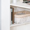 Vynxaria Modern Home Office Desk with 6-Tier Storage Shelves: 47" Writing Table with Integrated Bookshelf in White. - 4 of 4