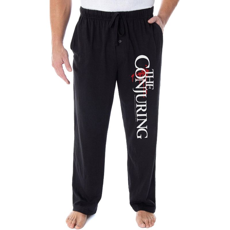The Conjuring Men's Movie Film Logo Loungewear Sleep Bottoms Pajama Pants Black, 1 of 4