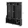 CAVINAS Hall Tree with 6 Hooks Modern Coat Rack with Bench and 24 Storage Shoe Cubbies for Entryway - 3 of 4