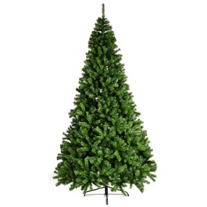 Tangkula 6ft PVC Artificial Christmas Tree 1346 Hinged Tips w/ Solid Metal Leg - 1 of 4