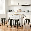 Yaheetech 24" Set of 4 Metal Counter Height Backless Stackable Bar Stools Indoor/Outdoor - 2 of 4