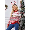 Coolmee Women's Ugly Christmas Sweater Christmas Long Sleeve Crewneck Xmas Button Down Knit Sweaters - 4 of 4