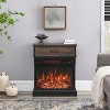 25-Inch Stand Side Table with 3-Sided Glass Electric Fireplace - 2 of 4