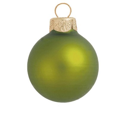 Northlight 8ct Matte Glass Ball Christmas Ornament Set 3.25" - Lime Green