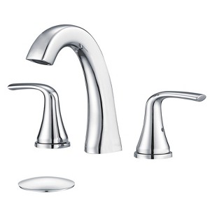 PROOX 8 in. Widespread Double Handle Bathroom Faucet with Drain Assembly - 1 of 4