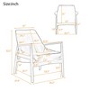 CAVINAS 1PC/2PCS Mid-Century Modern Accent Chair,Solid Wood Frame High Back Armchair,Premium Reading Chair for Living Room,Office - 3 of 4