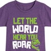 Girls' - Instant Message - Dinosaur Fitted Short Sleeve Graphic T-Shirt - 2 of 4