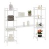 Breighton Home 32.5" Xtra Storage 4 Tier Folding Metal Shelves with Set of 2 Deluxe Extension Shelves in White - 3 of 4