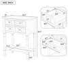 24'' W x 31'' H Vintage Wood Console Table with Drawer and Open Shelf – Narrow Entryway Table for Hallway, Living Room or Foyer - Maison Boucle - 4 of 4