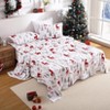 Christmas Flannel Sheets, 100% Cotton Holiday Bed Sheet Set, Deep Pocket Fitted Sheet, Soft Warm Brushed Christmas Sheet - 2 of 4