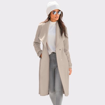 Women's Belted Long Coat - LASCANA