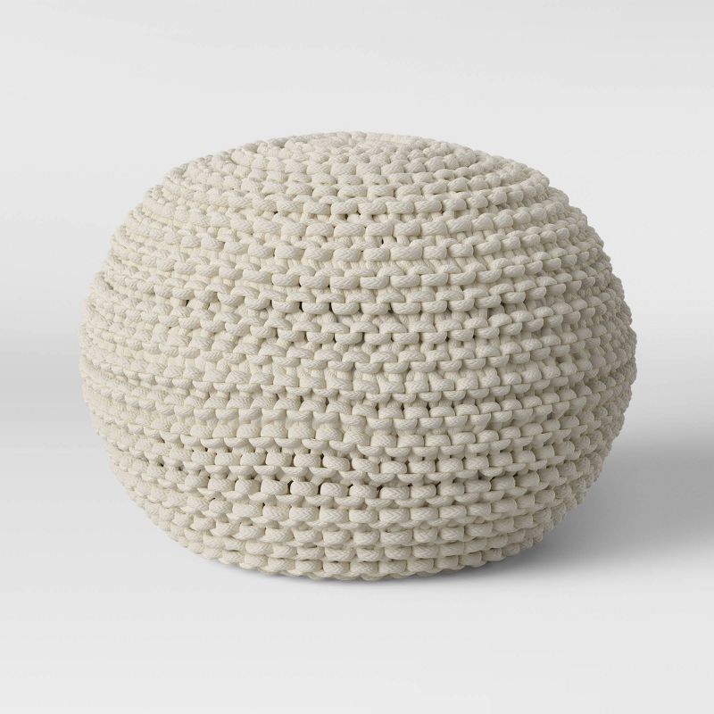 Cloverly Chunky Knit Pouf - Threshold&#153;, 1 of 16