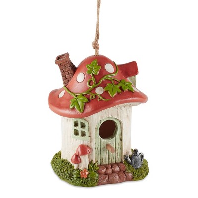 5" Mushroom Cottage Polyresin Birdhouse - Zingz & Thingz