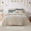Racxily Velvet Duvet Cover Set, Diamond Quilted Design with Throw Pillow, Champagne - 4 of 4