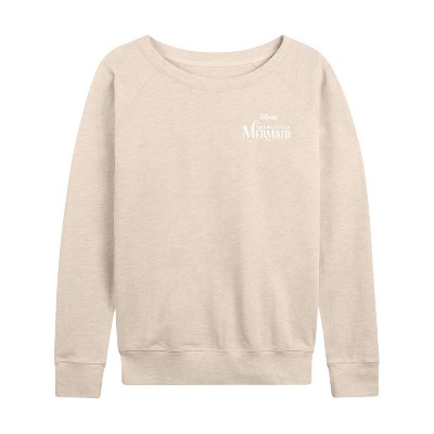 Women's - Disney Princess - Princess Ariel Lightweight French Terry Wide Neck Long Sleeve Shirt