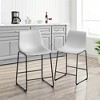 Dovelina 29" Modern PU Leather Barstool Counter Stool Set of 2 - 3 of 4