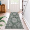 Garvee Area Rug Machine Washable Runner for Hallway Vintage Distressed Floral Medallion Accent Bedroom Living Room Throw Rug Ultra-Thin Non Slip Rug - 2 of 4