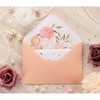 Paper Junkie 50-Pack A1 Watercolor Pink with Floral Lining Envelopes 3 x 5 for Invitations & Greeting Cards - 3 of 4