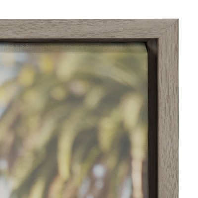 Gray Framed LA California Palm Trees Canvas Art, 23x33