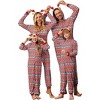 Ekouaer Christmas Onesie Matching Family Elk Antler Hooded Zipper One Piece Long Sleeve Pajamas with Pockets - 4 of 4