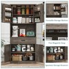 71" Tall Kitchen Pantry Storage Cabinet, Modern Kitchen Hutch Bar Cabinet With Microwave Stand - 4 of 4