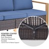 Gymojoy 5 Pieces Outdoor Patio Sofa Club Chair with Ottoman Set - 4 of 4