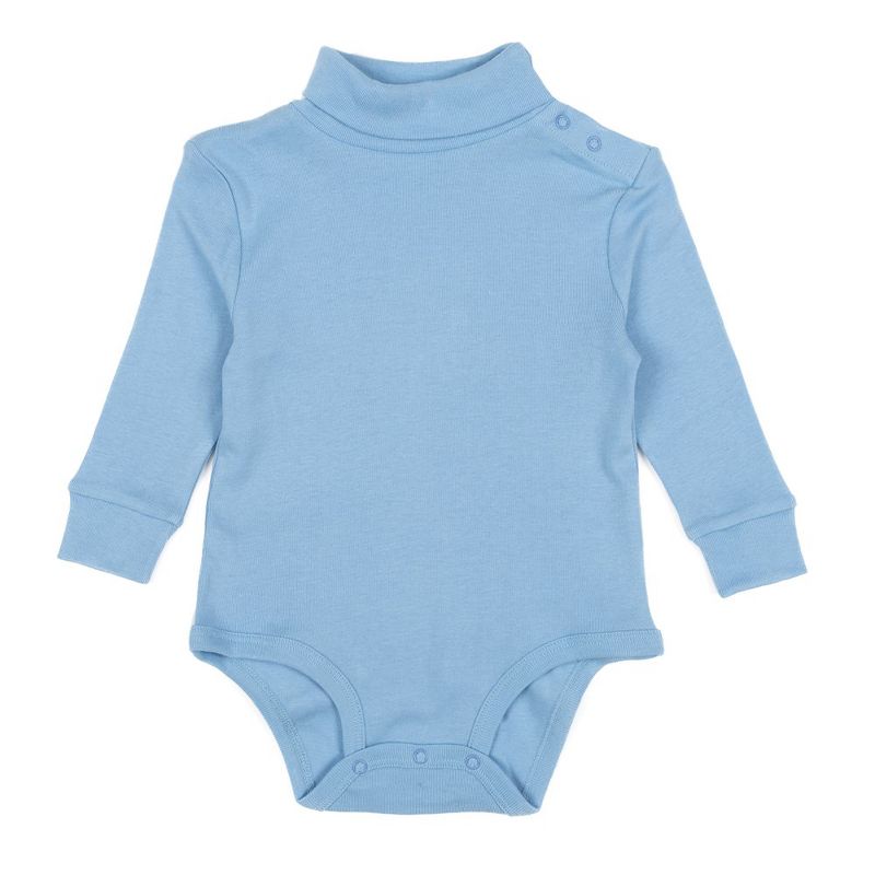 Leveret Baby Long Sleeve Turtleneck Bodysuit, 1 of 3