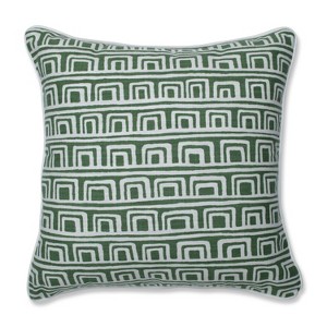 Mini Squares Grass Square Throw Pillow Green - Pillow Perfect