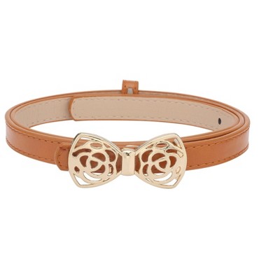 INSPIRE CHIC Women's Sweet Bows Alloy Buckle for Sweater Dresses Thin Slim Fit Decoration Belts