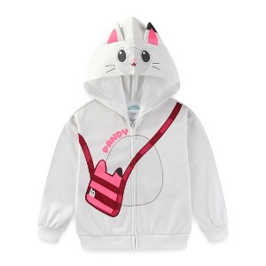 Dreamworks Gabby's Dollhouse Pandy Paws Girls Zip Up Hoodie With Ears For Toddler And Big Kids - Size 4 - 1 of 4