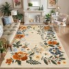 Floral Runner Rug Washable Rug, Non-Slip Non-Shedding Kitchen Carpet, Low Pile Stain-Resistant Foldable Soft - 3 of 4