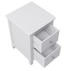 YOOCOZZ Modern Wood Nightstands with 2 Drawers, Set of 2 - White - 4 of 4