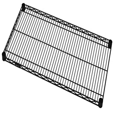 Quantum Storage Systems Wire Shelf, 24"W X 24"D, 600 - 800 Lb. Capacity, Black Epoxy Antimicrobial Finish, Nsf