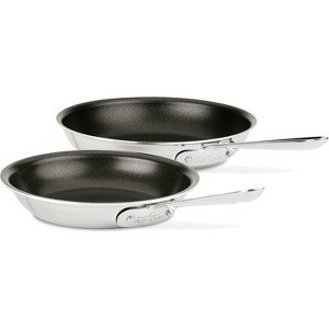 All-Clad D3 3-Ply Stainless Steel Non Stick Fry Pan Set 2 Piece, 8 & 10 Inch - 1 of 4