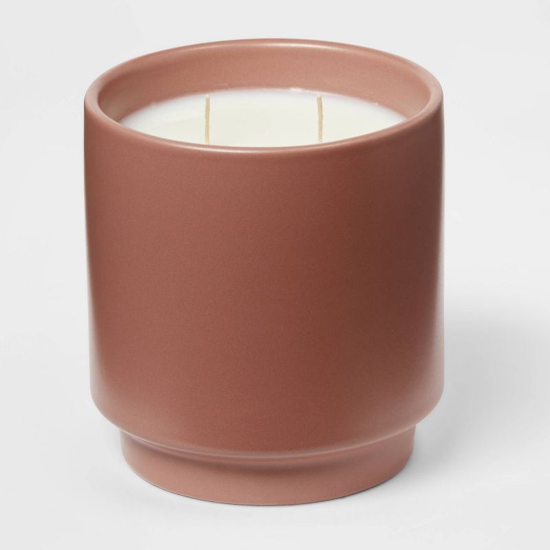 14oz Matte Ceramic Candle Red Bamboo &#38; Apple Red - Project 62&#8482;, 4 of 6