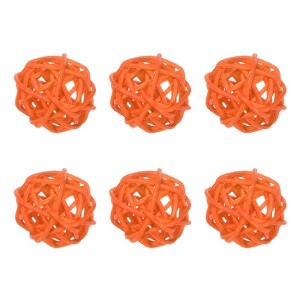Unique Bargains Wicker Rattan Balls Decorative Orbs Vase Fillers Bowl Fillers for Christmas/DIY Crafts 30mm/1.2 Inch - 1 of 4