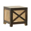 16 Inch Outdoor Patio Ottoman, Square Wicker Ottoman Seat, Patio Rattan Furniture Foot Rest Stool, Outdoor Footstool: Bohemian Handmade Rattan - 3 of 4