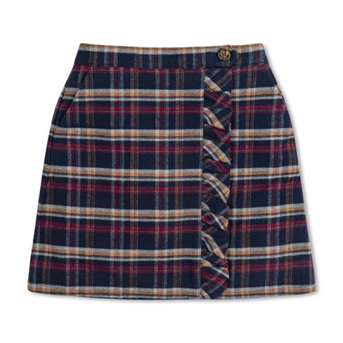 Hope & Henry Girls' Flannel Pull-on Ruffle Skirt, Kids, 7 : Target