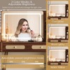 Whisen Makeup Vanity Table with Mirror, Lights, 5 Drawers and Storage Shelf - 3 of 4
