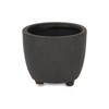 Cheung's Parlo Raised Textured Round Ceramic Pot- Medium - Dark Gray - 2 of 4