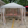 13ft x 13ft Patio Hexagonal Gazebo With Storage Bag, Outdoor Waterproof Pop Up Gazebo With Strong Steel Frame, Soft Top Event Tent - 2 of 4
