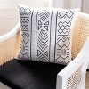 Kerra Pillow - Black/White - 18"X18" - Safavieh - 2 of 4