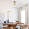 Parrot Uncle 13.3" Modern Brass Glass Semi-Flush Mount Ceiling Light - 2 of 4